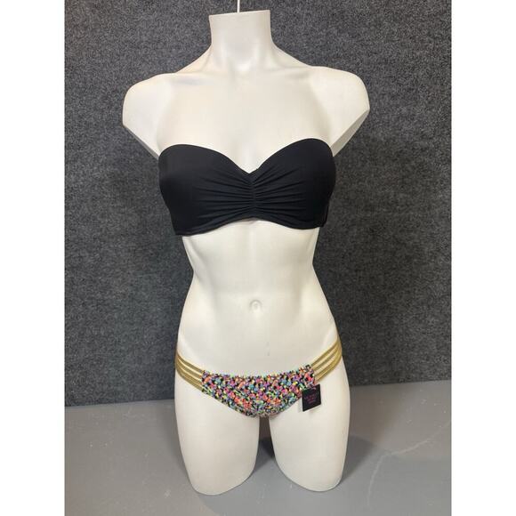 Rare Victoria’s Secret Bikini Gem Strapless Top & Sexy Bottom Swimwear 34D/M - Picture 3 of 12